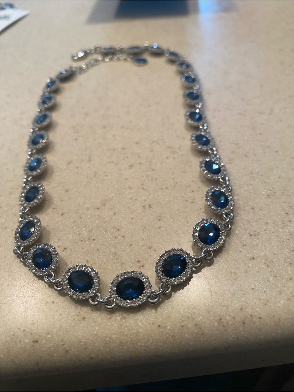 Navy Blue Crystal Jewelry Set - Picture 2 of 6